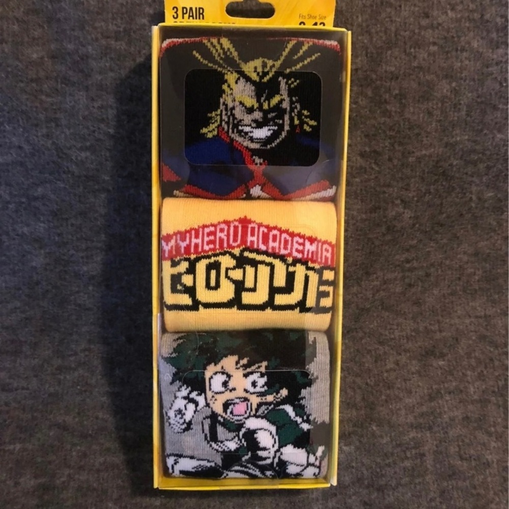 BRAND NEW Men’s My Hero Academia 3 Pack of Socks